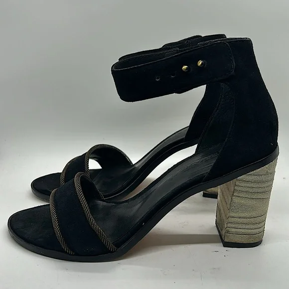 Bernardo Stylish Hayden Black Suede Ankle Strap Block Heel Shoes *Size 6.5* 🌺🌺 - Picture 4 of 7